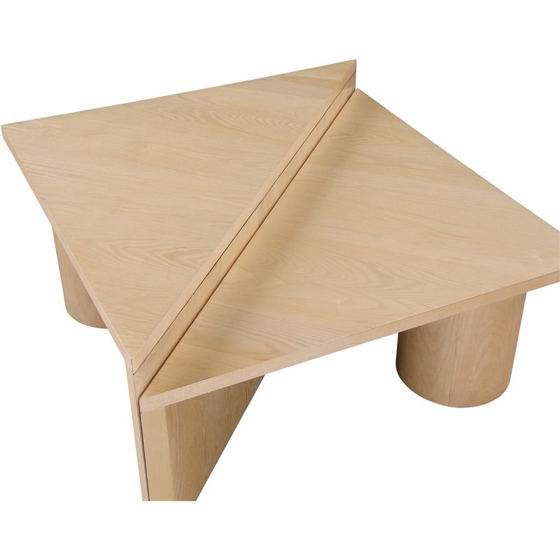 meridian furniture pavillion natural coffee table