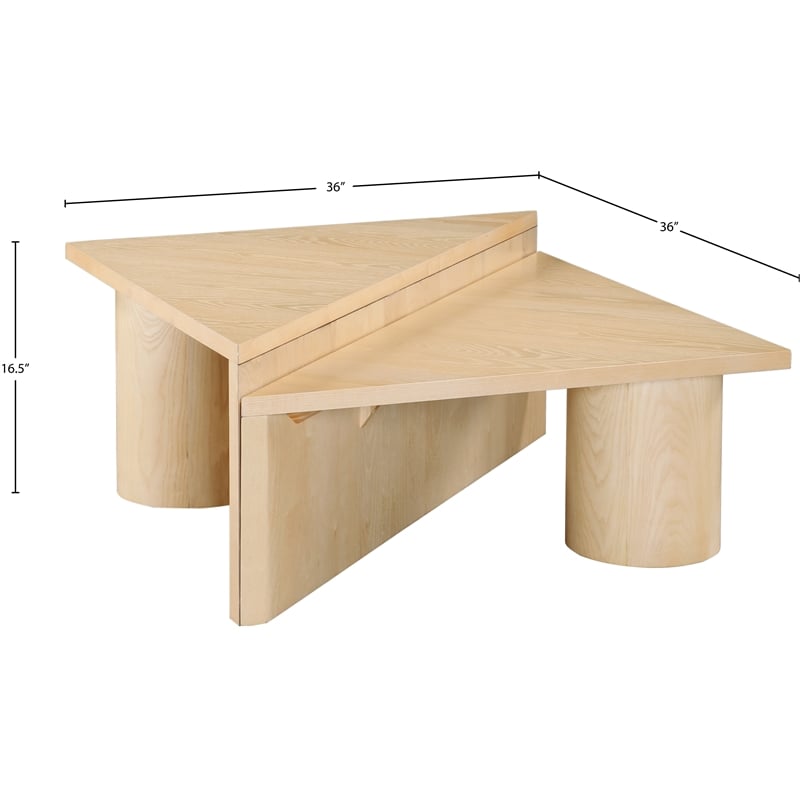 meridian furniture pavillion natural coffee table