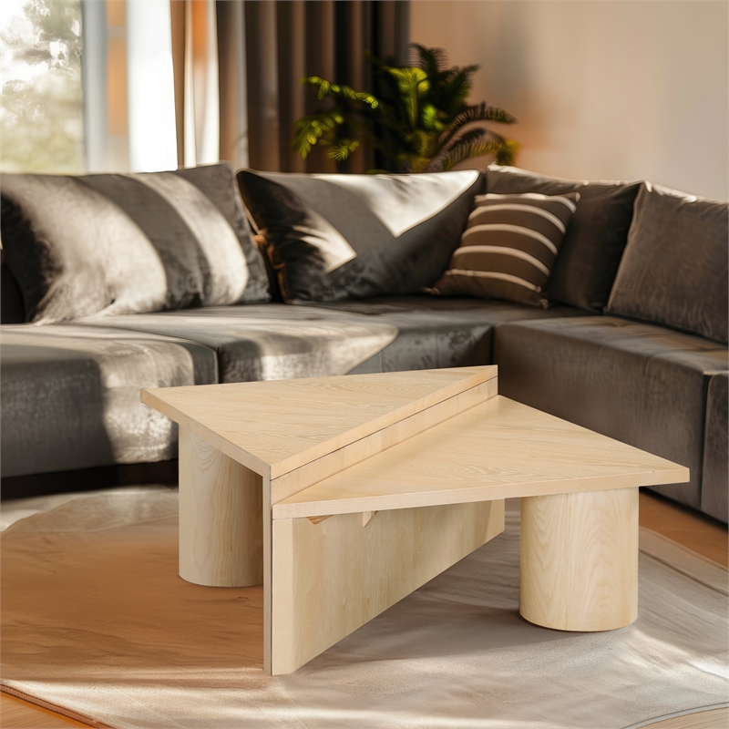 meridian furniture pavillion natural coffee table