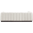 Meridian Furniture Quinn 4-Piece L-Shaped Fabric Modular Sectional in Cream