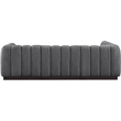 Meridian Furniture Quinn 4-Piece L-Shaped Fabric Modular Sectional in Dark Gray