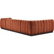 Meridian Furniture Quinn 5-Piece L-Shaped Fabric Modular Sectional in Orange