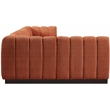 Meridian Furniture Quinn 5-Piece L-Shaped Fabric Modular Sectional in Orange