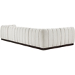 Meridian Furniture Quinn 5-Piece L-Shaped Fabric Modular Sectional in Cream