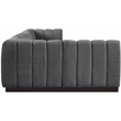 Meridian Furniture Quinn 5-Piece L-Shaped Fabric Modular Sectional in Dark Gray