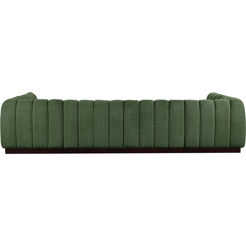 Meridian Furniture Quinn 6-Piece U-Shaped Fabric Modular Sectional in Green