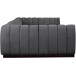 Meridian Furniture Quinn 6-Piece U-Shaped Fabric Modular Sectional in Dark Gray