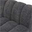 Meridian Furniture Quinn 6-Piece U-Shaped Fabric Modular Sectional in Dark Gray