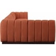 Meridian Furniture Quinn 6-Piece L-Shaped Fabric Modular Sectional in Orange