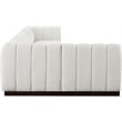 Meridian Furniture Quinn 6-Piece L-Shaped Fabric Modular Sectional in Cream