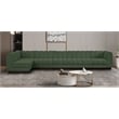 Meridian Furniture Quinn 6-Piece L-Shaped Fabric Modular Sectional in Green