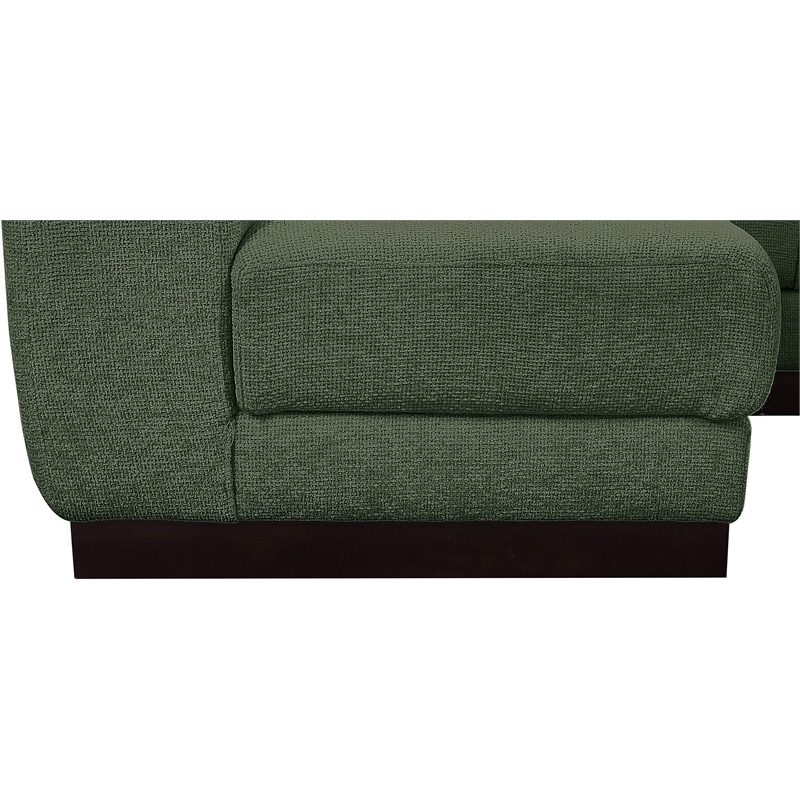 Meridian Furniture Quinn 6-Piece L-Shaped Fabric Modular Sectional in Green