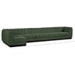 Meridian Furniture Quinn 6-Piece L-Shaped Fabric Modular Sectional in Green