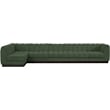 Meridian Furniture Quinn 6-Piece L-Shaped Fabric Modular Sectional in Green