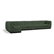 Meridian Furniture Quinn 6-Piece L-Shaped Fabric Modular Sectional in Green