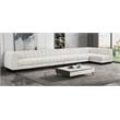 Meridian Furniture Quinn 7-Piece L-Shaped Fabric Modular Sectional in Cream