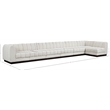 Meridian Furniture Quinn 7-Piece L-Shaped Fabric Modular Sectional in Cream