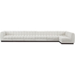 Meridian Furniture Quinn 7-Piece L-Shaped Fabric Modular Sectional in Cream