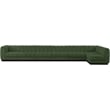 Meridian Furniture Quinn 7-Piece L-Shaped Fabric Modular Sectional in Green