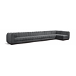 Meridian Furniture Quinn 7-Piece L-Shaped Fabric Modular Sectional in Dark Gray