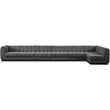 Meridian Furniture Quinn 7-Piece L-Shaped Fabric Modular Sectional in Dark Gray