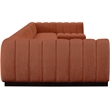 Meridian Furniture Quinn 8-Piece U-Shaped Fabric Modular Sectional in Orange