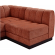 Meridian Furniture Quinn 8-Piece U-Shaped Fabric Modular Sectional in Orange