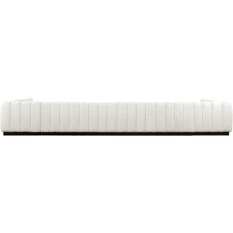 Meridian Furniture Quinn 8-Piece U-Shaped Fabric Modular Sectional in Cream