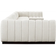 Meridian Furniture Quinn 8-Piece U-Shaped Fabric Modular Sectional in Cream