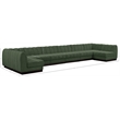 Meridian Furniture Quinn 8-Piece U-Shaped Fabric Modular Sectional in Green