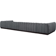 Meridian Furniture Quinn 8-Piece U-Shaped Fabric Modular Sectional in Dark Gray