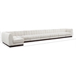 Meridian Furniture Quinn 8-Piece L-Shaped Fabric Modular Sectional in Cream