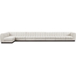 Meridian Furniture Quinn 8-Piece L-Shaped Fabric Modular Sectional in Cream