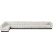 Meridian Furniture Quinn 8-Piece L-Shaped Fabric Modular Sectional in Cream