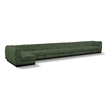 Meridian Furniture Quinn 8-Piece L-Shaped Fabric Modular Sectional in Green