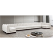 Meridian Furniture Quinn 9-Piece U-Shaped Fabric Modular Sectional in Cream