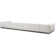 Meridian Furniture Quinn 9-Piece U-Shaped Fabric Modular Sectional in Cream