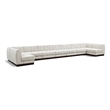 Meridian Furniture Quinn 9-Piece U-Shaped Fabric Modular Sectional in Cream