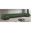 Meridian Furniture Quinn 9-Piece U-Shaped Fabric Modular Sectional in Green