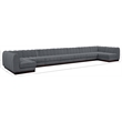 Meridian Furniture Quinn 9-Piece U-Shaped Fabric Modular Sectional in Dark Gray