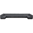 Meridian Furniture Quinn 9-Piece U-Shaped Fabric Modular Sectional in Dark Gray