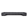 Meridian Furniture Quinn 9-Piece U-Shaped Fabric Modular Sectional in Dark Gray