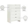 Meridian Furniture Fairfax Cream Oak Veneer Chest