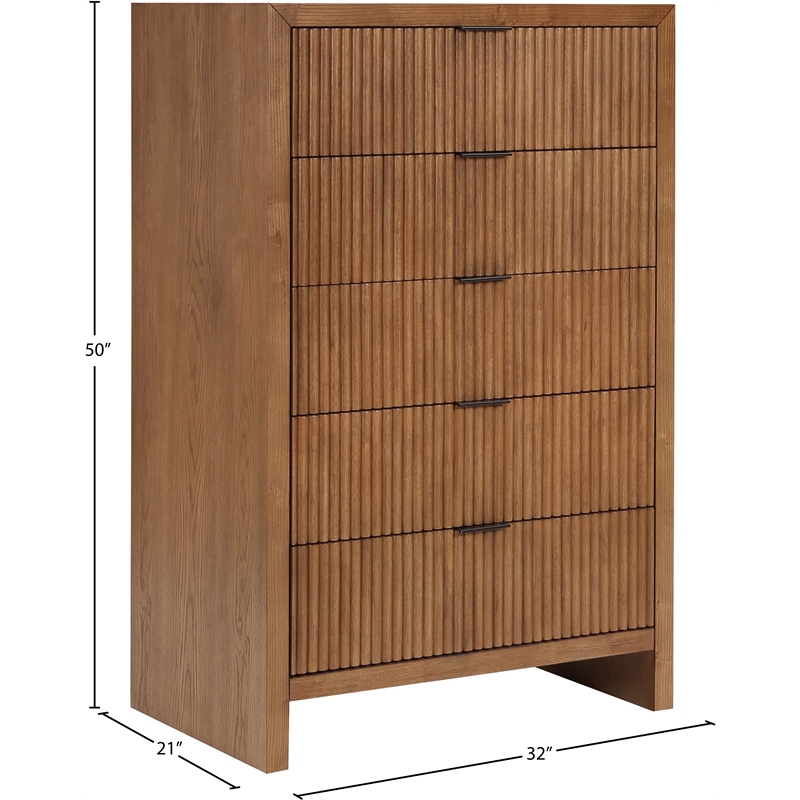 Meridian Furniture Fairfax Walnut Oak Veneer Chest
