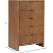 Meridian Furniture Fairfax Walnut Oak Veneer Chest