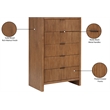 Meridian Furniture Fairfax Walnut Oak Veneer Chest