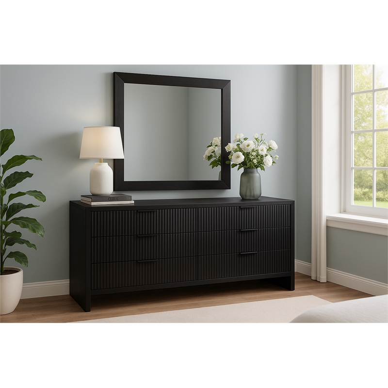 Meridian Furniture Fairfax Black Mirror