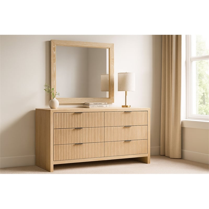 Meridian Furniture Fairfax Natural Mirror