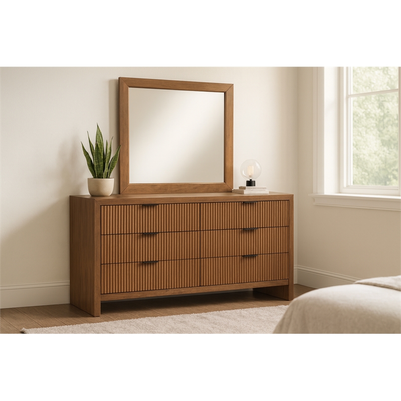 Meridian Furniture Fairfax Walnut Mirror