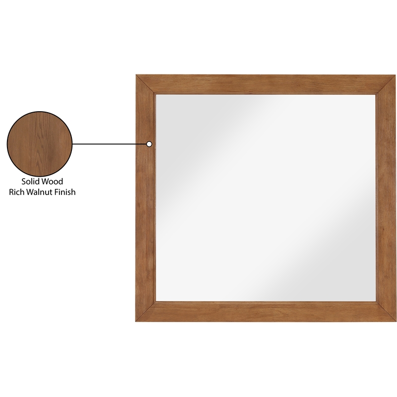 Meridian Furniture Fairfax Walnut Mirror